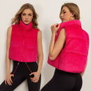 Cropped Stand-collar Sleeveless Jacketvest