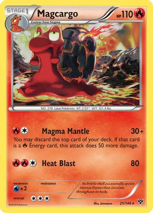 Magcargo 021/146 - XY Base Set Reverse Holofoil