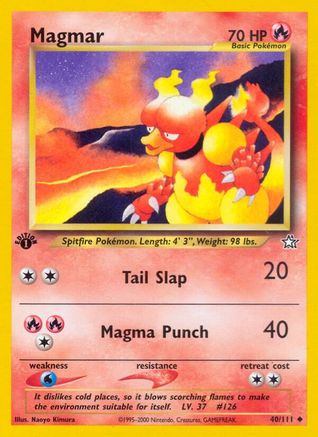 Magmar 040/111 - Neo Genesis 1st Edition
