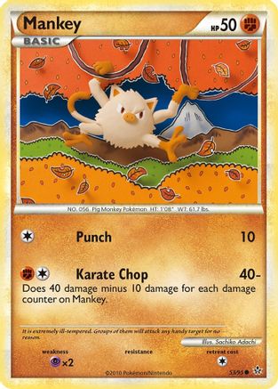 Mankey 053/95 - Unleashed Reverse Holofoil