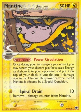 Mantine (Delta Species) 020/101 - Dragon Frontiers