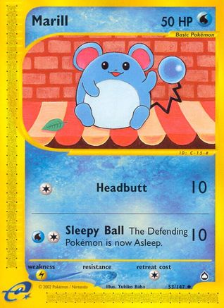 Marill 053/147 - Aquapolis Reverse Holofoil