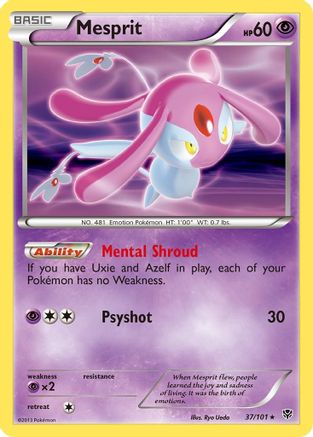 Mesprit 037/101 - Plasma Blast Reverse Holofoil
