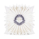 Modern White Velvet Chrysanthemum Pillow