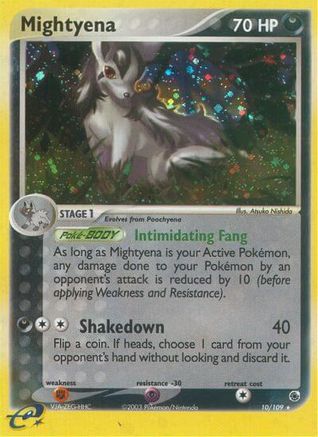 Mightyena 010/109 - Ruby and Sapphire Reverse Holofoil