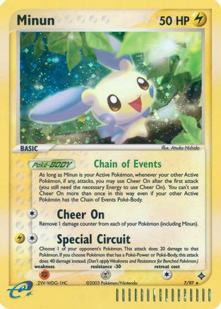 Minun 007/97 - Dragon Reverse Holofoil