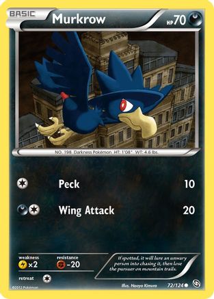 Murkrow 072/124 - Dragons Exalted Reverse Holofoil