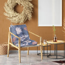 2Pcs Waterproof Rocking Chair Cushion Upper And Lower Back And Seat Sets with Non-Slip Ties Oxford Cloth Surface Polyester Filling Comfortable for Ind