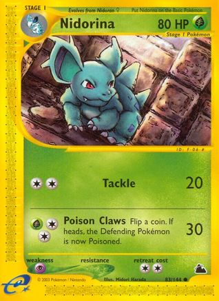 Nidorina 083/144 - Skyridge Reverse Holofoil