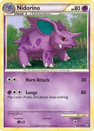 Nidorino 046/102 - Triumphant Reverse Holofoil