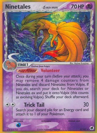 Ninetales (Delta Species) 008/101 - Dragon Frontiers Reverse Holofoil