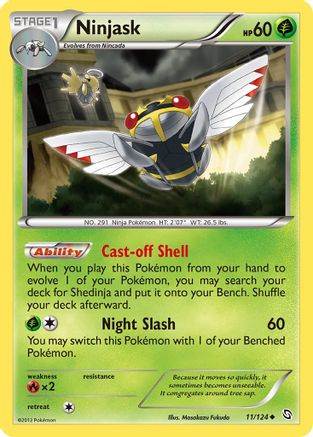 Ninjask 011/124 - Dragons Exalted Reverse Holofoil