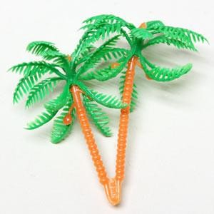 Twin Tropical Palm Trees -3