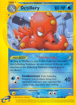 Octillery 026/147 - Aquapolis Reverse Holofoil
