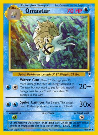 Omastar 058/110 - Legendary Collection Reverse Holofoil