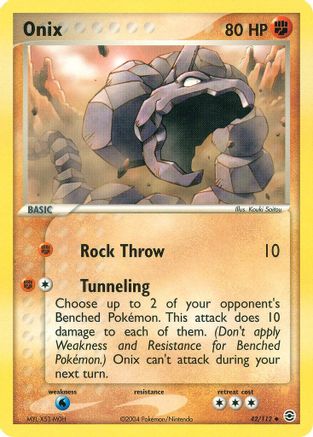 Onix 042/112 - FireRed & LeafGreen Reverse Holofoil