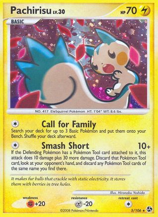 Pachirisu 005/106 - Great Encounters Reverse Holofoil