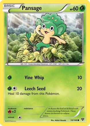 Pansage 010/146 - XY Base Set Reverse Holofoil