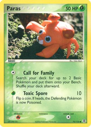 Paras 072/112 - FireRed & LeafGreen Reverse Holofoil