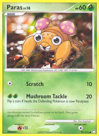 Paras 092/123 - Mysterious Treasures Reverse Holofoil