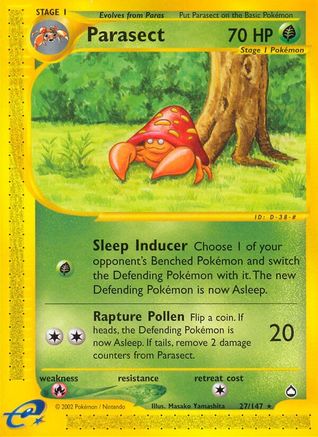 Parasect 027/147 - Aquapolis Reverse Holofoil