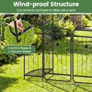 87 inch Tall Garden Arch with Gate Planter Shelves Climbing Trellises