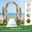 87 inch Tall Garden Arch with Gate Planter Shelves Climbing Trellises