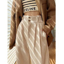 Chenille Fleece Wide-leg Pants Women
