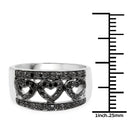 0.32 Carat Genuine Black Diamond .925 Sterling Silver Ring