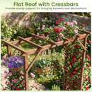 Garden Arbor with Planter Boxes 87in Tall Wooden Trellis