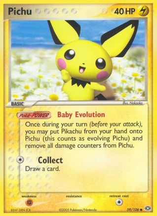 Pichu 059/106 - Emerald - Reverse Holofoil