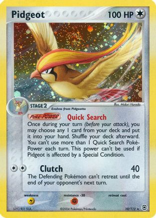 Pidgeot 010/112 - FireRed & LeafGreen Reverse Holofoil