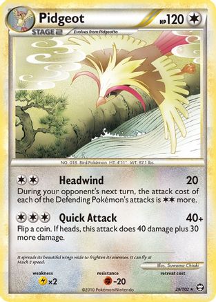 Pidgeot 029/102 - Triumphant Reverse Holofoil