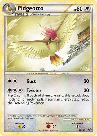 Pidgeotto 047/102 - Triumphant Reverse Holofoil