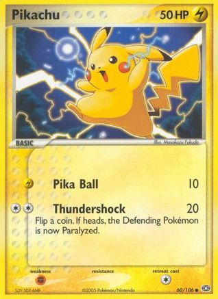 Pikachu 060/106 - Emerald Reverse Holofoil