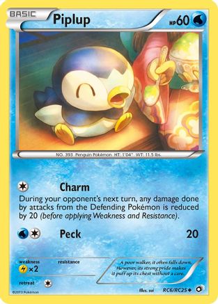Piplup RC6/RC25 - Legendary Treasures Radiant Collection Holofoil