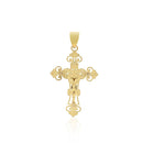 14k Two Tone Gold Cross Pendant