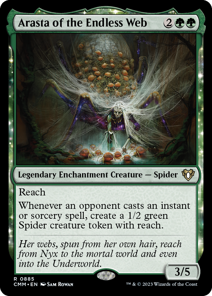 Arasta of the Endless Web (CMM-885) - Commander Masters: (enchantment)