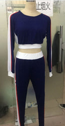 Hot sale big stripe sports suit