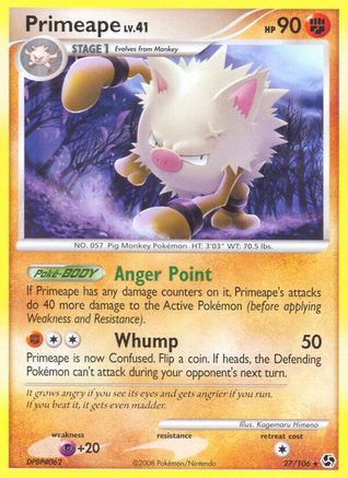 Primeape 027/106 - Great Encounters Reverse Holofoil