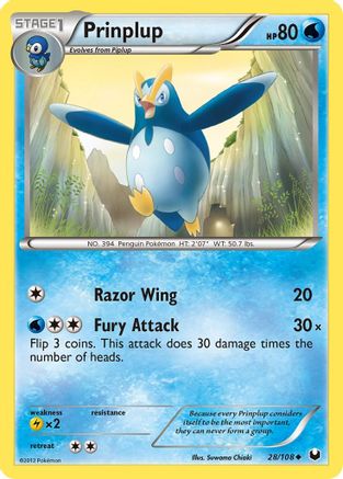 Prinplup 028/108 - Dark Explorers Reverse Holofoil