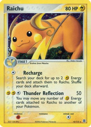 Raichu 012/112 - FireRed & LeafGreen Holofoil