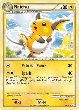 Raichu 033/90 - Undaunted Reverse Holofoil
