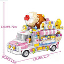 Ice Cream Truck Building Block toys Minifigures Food Trucks Fun for All over 500 Pieces