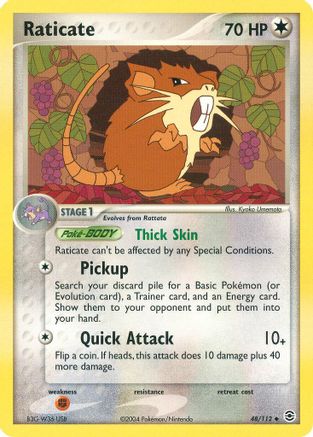 Raticate 048/112 - FireRed & LeafGreen Reverse Holofoil