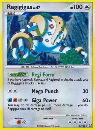 Regigigas 009/100 - Stormfront Reverse Holofoil