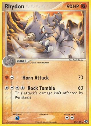 Rhydon 019 - Emerald - Reverse Holofoil