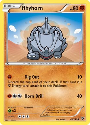 Rhyhorn 060/146 - XY Base Set Reverse Holofoil