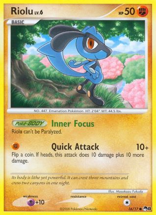 Riolu 016/17 - POP Series 8 Reverse Holofoil