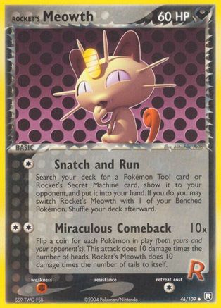 Rocket's Meowth 046/109 - Team Rocket Returns